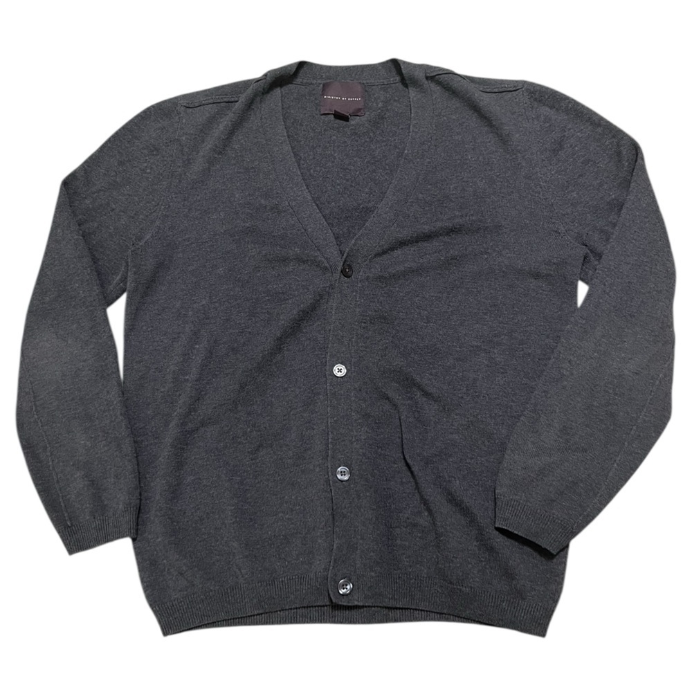 Ministry of Supply navy wool blend button down cardigan sweater